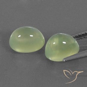 4.75 карата, натуральный Yellow Green  пренит, Овал, Полупрозрачный