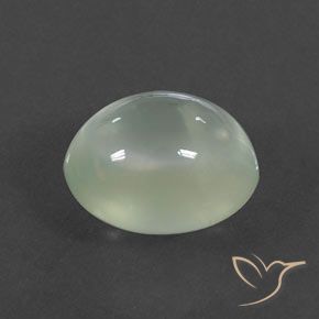 3.38 карата, натуральный Olive Green  пренит, Овал, Полупрозрачный