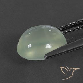 3.38 карата, натуральный Olive Green  пренит, Овал, Полупрозрачный