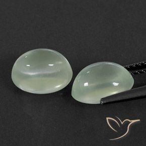 4.75 карата, натуральный Light Green  пренит, Овал, Полупрозрачный
