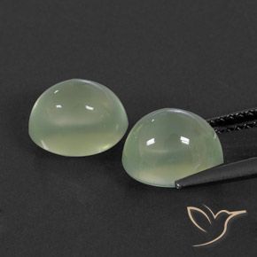 5.41 карата, натуральный Yellow Green  пренит, Овал, Полупрозрачный