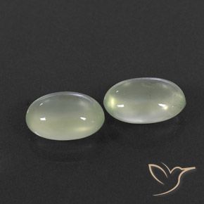 3.52 карата, натуральный Pale Green  пренит, Овал, Полупрозрачный