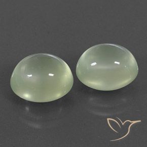 7.78 карата, натуральный Light Green  пренит, Овал, Полупрозрачный