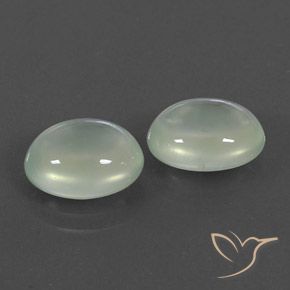 6.48 карата, натуральный Light Hazel Green    пренит, Овал, Полупрозрачный