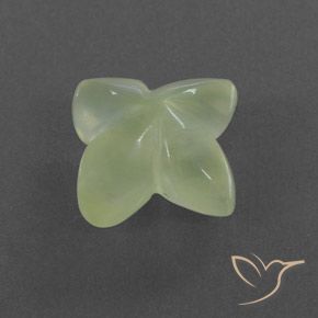 5.43 карата, натуральный Pale Green  пренит, Огранка Цветок, Полупрозрачный