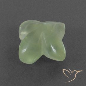 6.89 карата, натуральный Pale Green  пренит, Огранка Цветок, Полупрозрачный