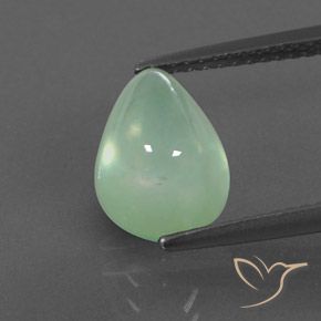 3.54ct Натуральный Светло-желтовато-зеленый пренит, Форма груши, Прозрачный
