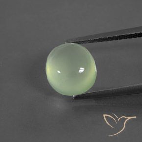 4.35ct Натуральный Светло-зеленый пренит, Овал, Прозрачный