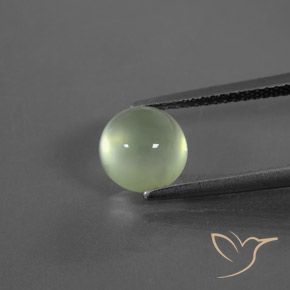 2.51ct Натуральный Светло-зеленый пренит, Круглый, Прозрачный