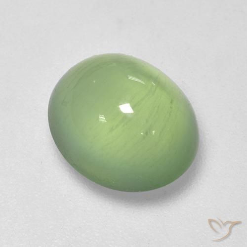 3.55ct Натуральный Желтовато-зеленый пренит, Овал, Прозрачный