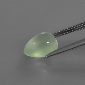 3.15 карата, натуральный Зеленый пренит, Форма груши, Прозрачный