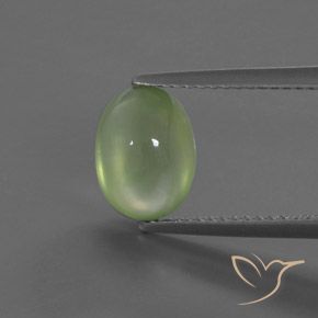 2.91ct Натуральный Лаймово-зеленый пренит, Овал, Прозрачный