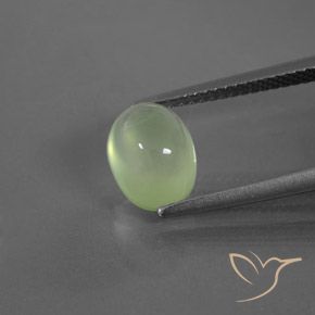 3.07ct Натуральный Средний зеленый пренит, Овал, Прозрачный