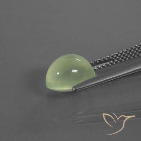 3.07 карата, натуральный Средний зеленый пренит, Овал, Прозрачный