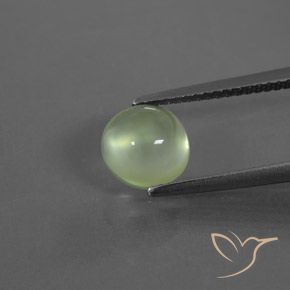 2.07ct Натуральный Бледно-зеленый пренит, Круглый, Прозрачный