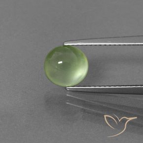2.11ct Натуральный Желто-зеленый пренит, Овал, Прозрачный