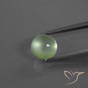 2.34ct Натуральный Светло-грушевый зеленый пренит, Круглый, Прозрачный