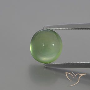 3.24ct Натуральный Желтовато-зеленый пренит, Овал, Прозрачный