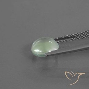 1.98 карата, натуральный Очень светло-зеленый пренит, Круглый, Прозрачный