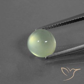 3.24ct Натуральный Желто-зеленый пренит, Круглый, Полупрозрачный