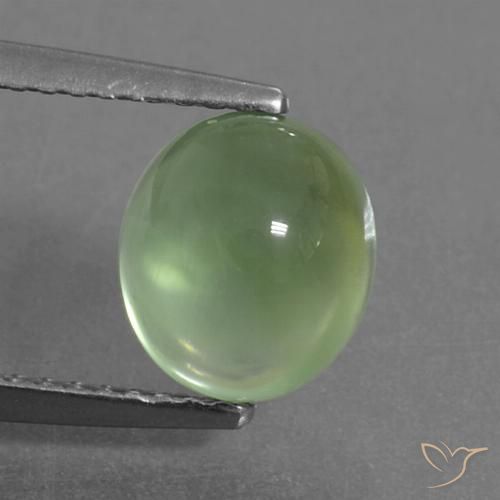 2.87ct Натуральный Лаймово-зеленый пренит, Овал, Прозрачный