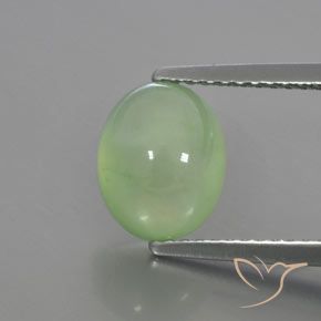2.81ct Натуральный Бледно-салатовый пренит, Овал, Полупрозрачный