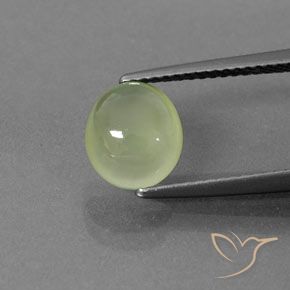 2.23ct Натуральный Бледно-грушевый зеленый пренит, Овал, Полупрозрачный