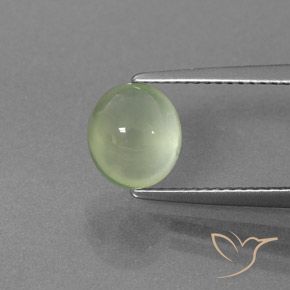 2.14ct Натуральный Бледно-зеленый пренит, Овал, Полупрозрачный