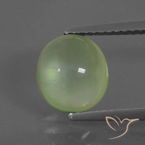 2.43ct Натуральный Лаймово-зеленый пренит, Овал, Прозрачный
