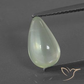 1.99ct Натуральный Очень светло-зеленый пренит, Форма груши, Прозрачный