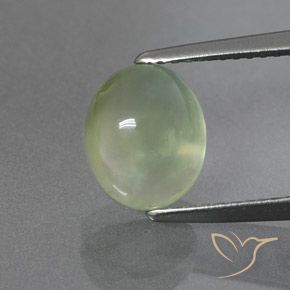 2.94ct Натуральный Бледно-зеленый пренит, Овал, Прозрачный