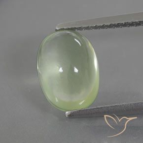 2.44ct Натуральный Бледно-грушевый зеленый пренит, Овал, Прозрачный