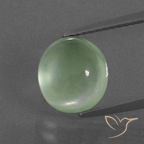 4.17ct Натуральный Лаймово-зеленый пренит, Овал, Прозрачный