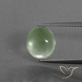 3.19ct Натуральный Светло-желтый зеленый пренит, Овал, Прозрачный