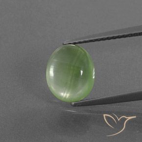 3.16ct Натуральный Желтовато-зеленый пренит, Овал, Прозрачный