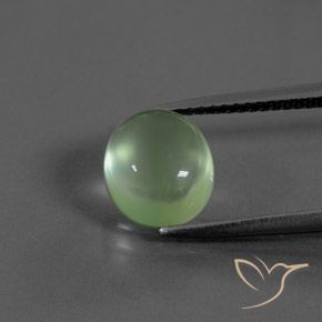 3.38ct Натуральный Желтовато-зеленый пренит, Овал, Прозрачный