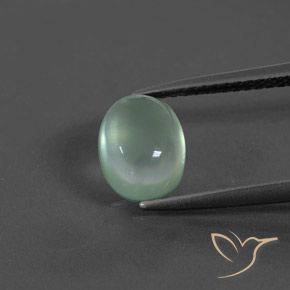 2.10ct Натуральный Мятно-зеленый пренит, Овал, Прозрачный