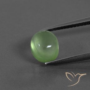 2.41ct Натуральный Желтовато-зеленый пренит, Овал, Полупрозрачный