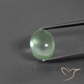 2.16ct Натуральный Светло-мятно-зеленый пренит, Овал, Прозрачный