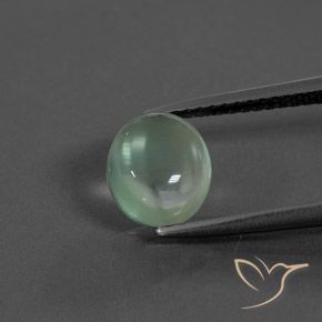 2.02ct Натуральный Светло-мятно-зеленый пренит, Овал, Прозрачный