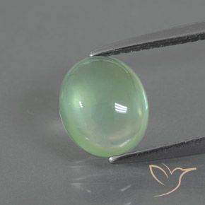 2.16ct Натуральный Светло-желтый зеленый пренит, Овал, Прозрачный