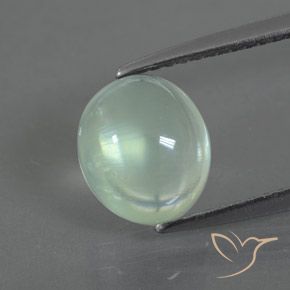 2.34ct Натуральный Очень светлый шалфейный зеленый пренит, Овал, Прозрачный