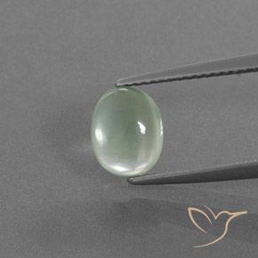 1.61ct Натуральный Бледно-желтовато-зеленый пренит, Овал, Прозрачный