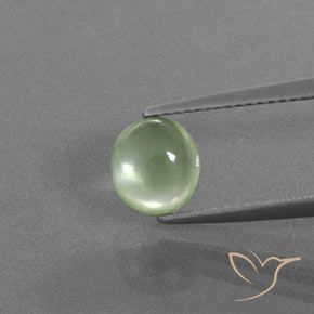 1.76ct Натуральный Бледно-грушевый зеленый пренит, Овал, Прозрачный