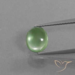 1.83ct Натуральный Средний зеленый пренит, Овал, Прозрачный