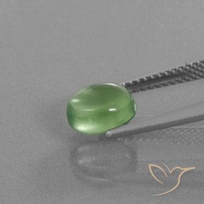 1.83 карата, натуральный Средний зеленый пренит, Овал, Прозрачный