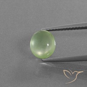 1.96ct Натуральный Средний зеленый пренит, Овал, Полупрозрачный