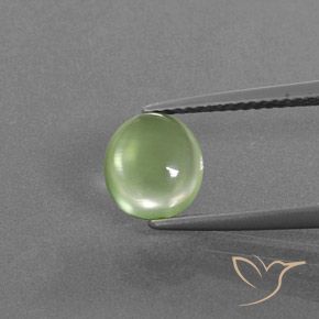 1.86ct Натуральный Бледно-грушевый зеленый пренит, Овал, Прозрачный