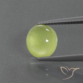 2.97ct Натуральный Светло-желтый пренит, Овал, Полупрозрачный