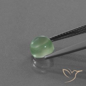 1.81 карата, натуральный Мятно-зеленый пренит, Огранка Круг, Прозрачный